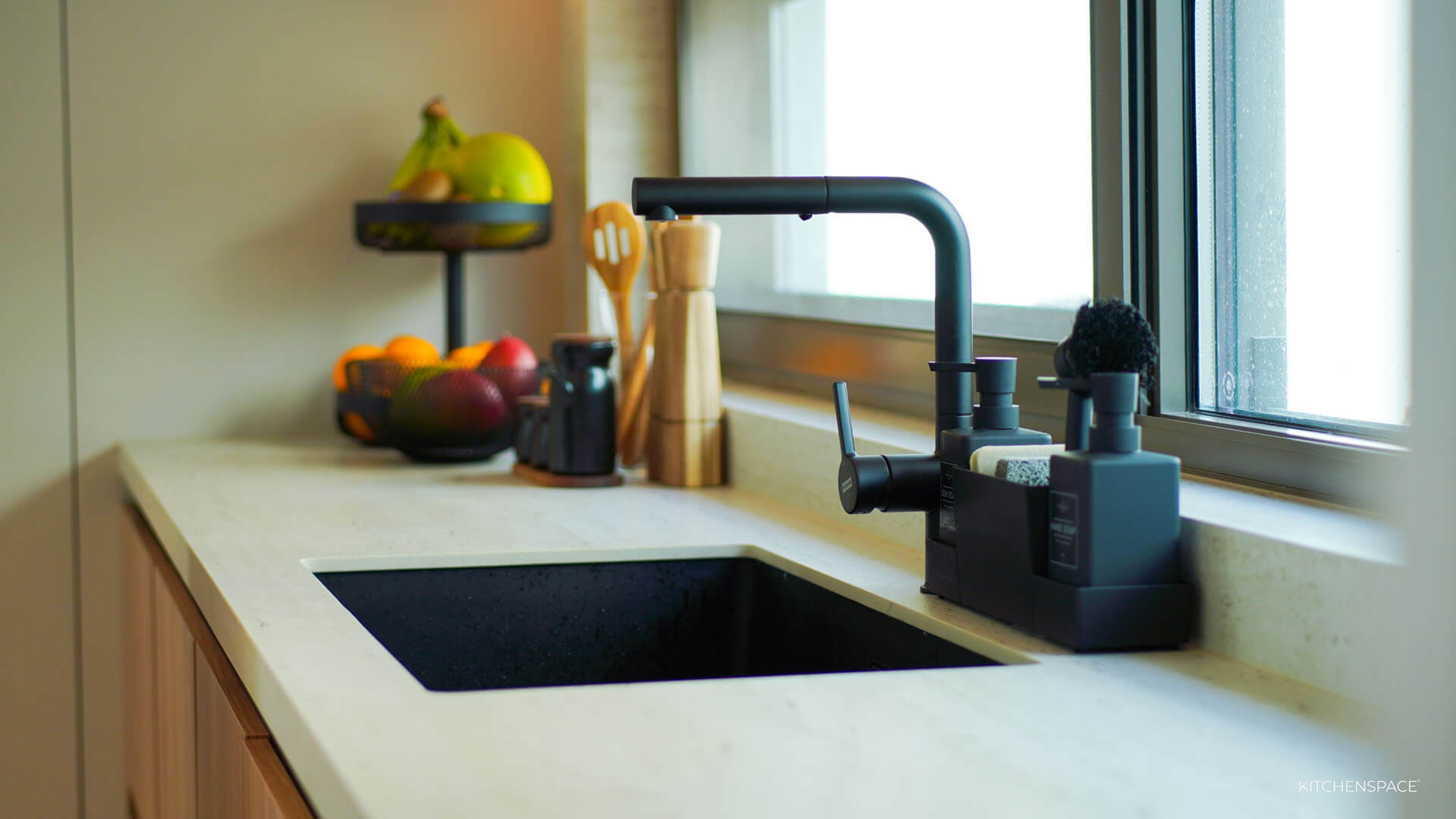 Modern Minimalist Fluted Island Kitchen